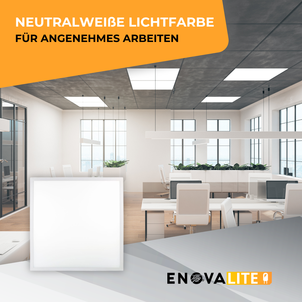 4er Pack LED Panel, 62x62 cm, 36 W, 3600 lm, Rasterdeckenleuchte, 4000 K, inkl Philips Netzteil.