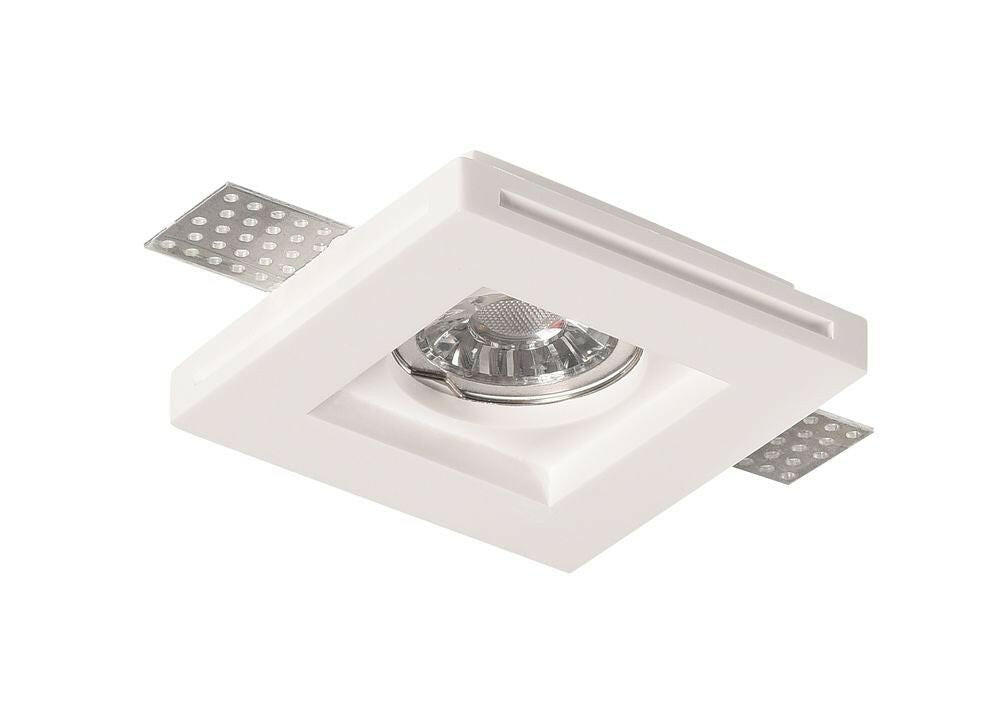 Deckeneinbauspot Trimless für GU10- /MR16-Leuchtmittel, weiß, eckig.