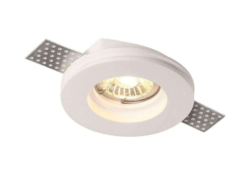 Deckeneinbauspot Trimless für GU10- /MR16-Leuchtmittel, weiß, rund.