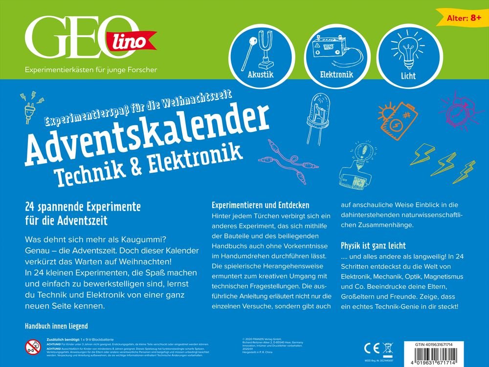 GEOlino Adventskalender Technik & Elektronik.