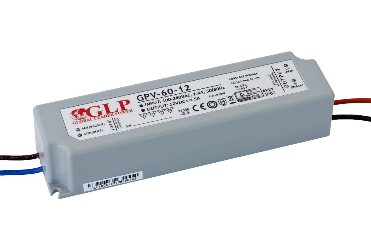 GPV-60: LED-Netzteil, 60 W Serie, IP67, 5 V DC, 8 A.