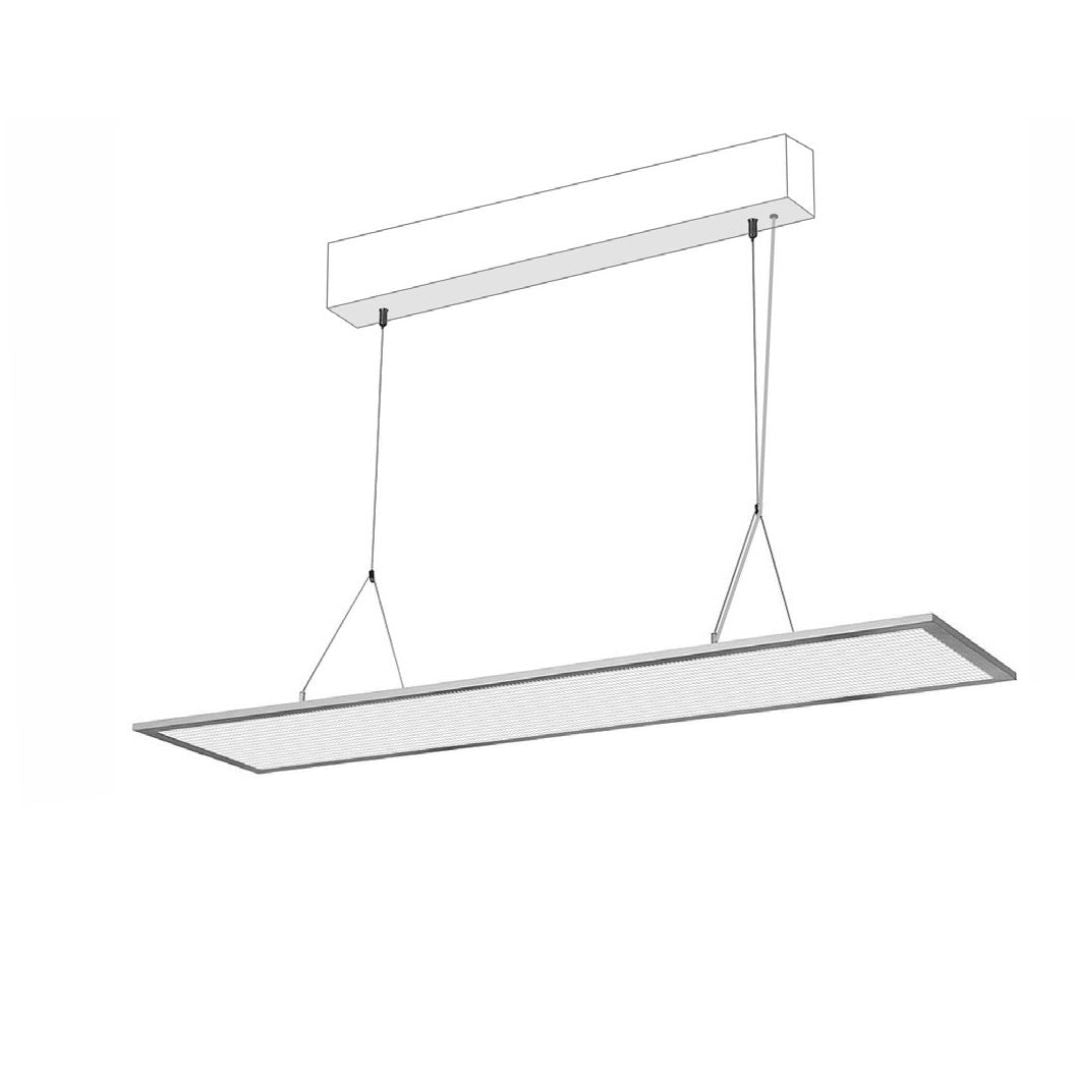 Hänge-LED-Panel, CCT, 120 x 20, 32 W, 2880 lm, UGR 19, 3000 - 6000 K, inkl. Fernbedienung.