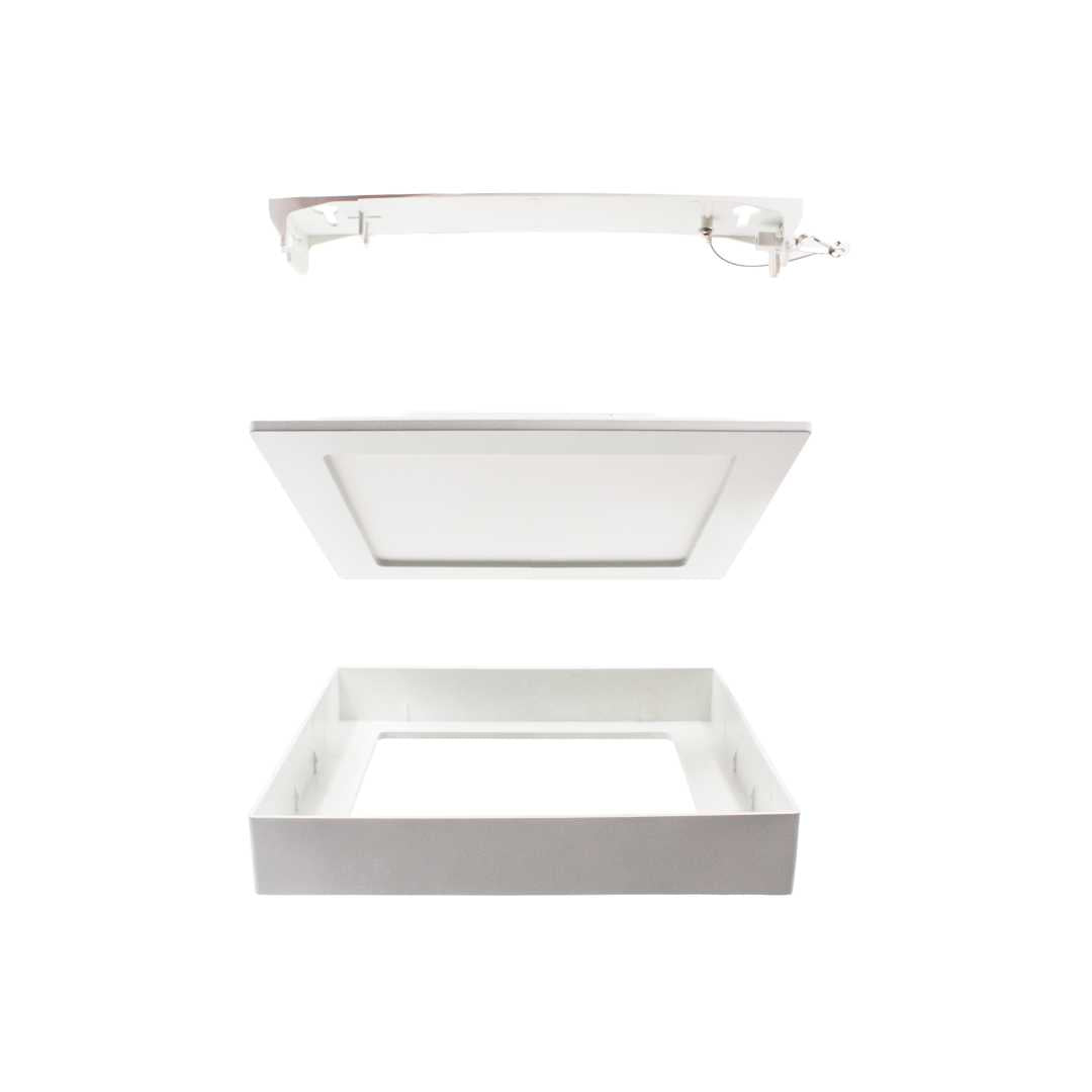 LED CCT Aufbauleuchte, 12W, 1190 lm, 172x35mm, 3000-4000-6000K einstellbar, mit Diffusor, eckig.