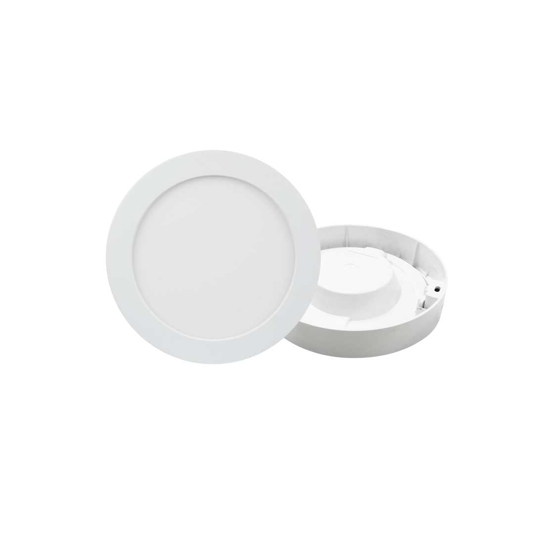 LED CCT Aufbauleuchte, 24W, 2565 lm, ø247x35mm, 3000-4000-6000K einstellbar, mit Diffusor, rund.