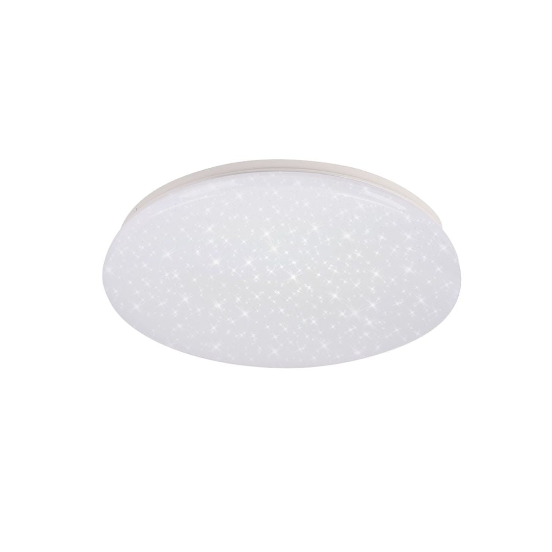 LED Deckenleuchte, Aufbauleuchte mit Sternen-Glitzer-Effekt, 18 W, 3000 K, 1260 lm, rund, Ø300 mm.