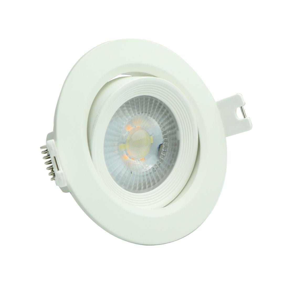 LED Downlight 3-step dimming, 5W, 450lm, 38°, IP44, per Wandschalter dimmbar, schwenkbar.