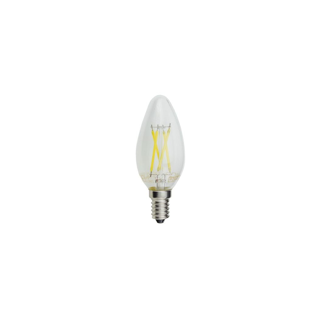 LED Filament Leuchtmittel E14, C35, 4 W, 400 lm, 6000 K | lichttechnik24line.com.