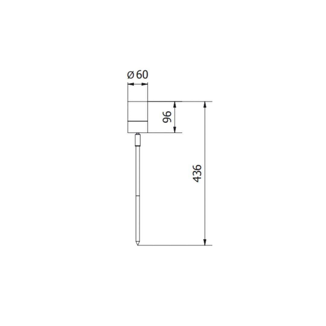 LED Gartenleuchte GU10 mit Stecker und Spieß, Gartenspot, IP44, schwarz.