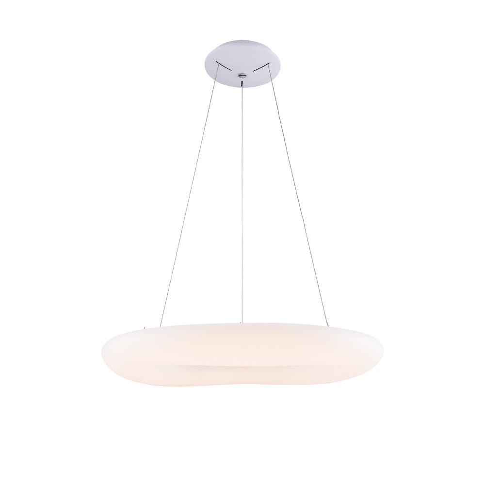 LED Hängeleuchte, Pendelleuchte, Deckenleuchte, 50W, 3500 lm, 3000K, Ø600mm, rund, sandweiß.