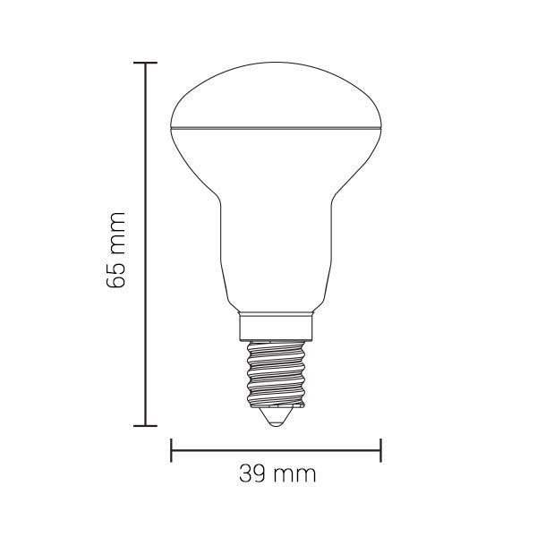 LED-Leuchtmittel, E14, 4W, 300lm, 2800K, Spot.