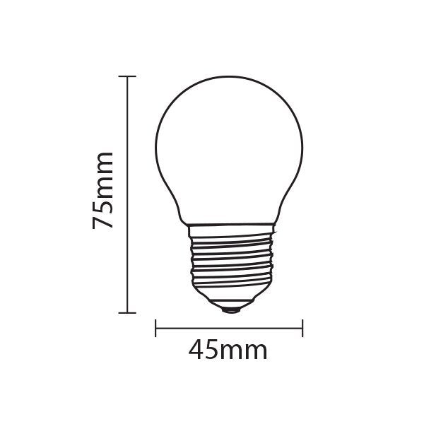 LED-Leuchtmittel, E27, G45, 2W, 200lm, 6000K | lichttechnik24line.com.