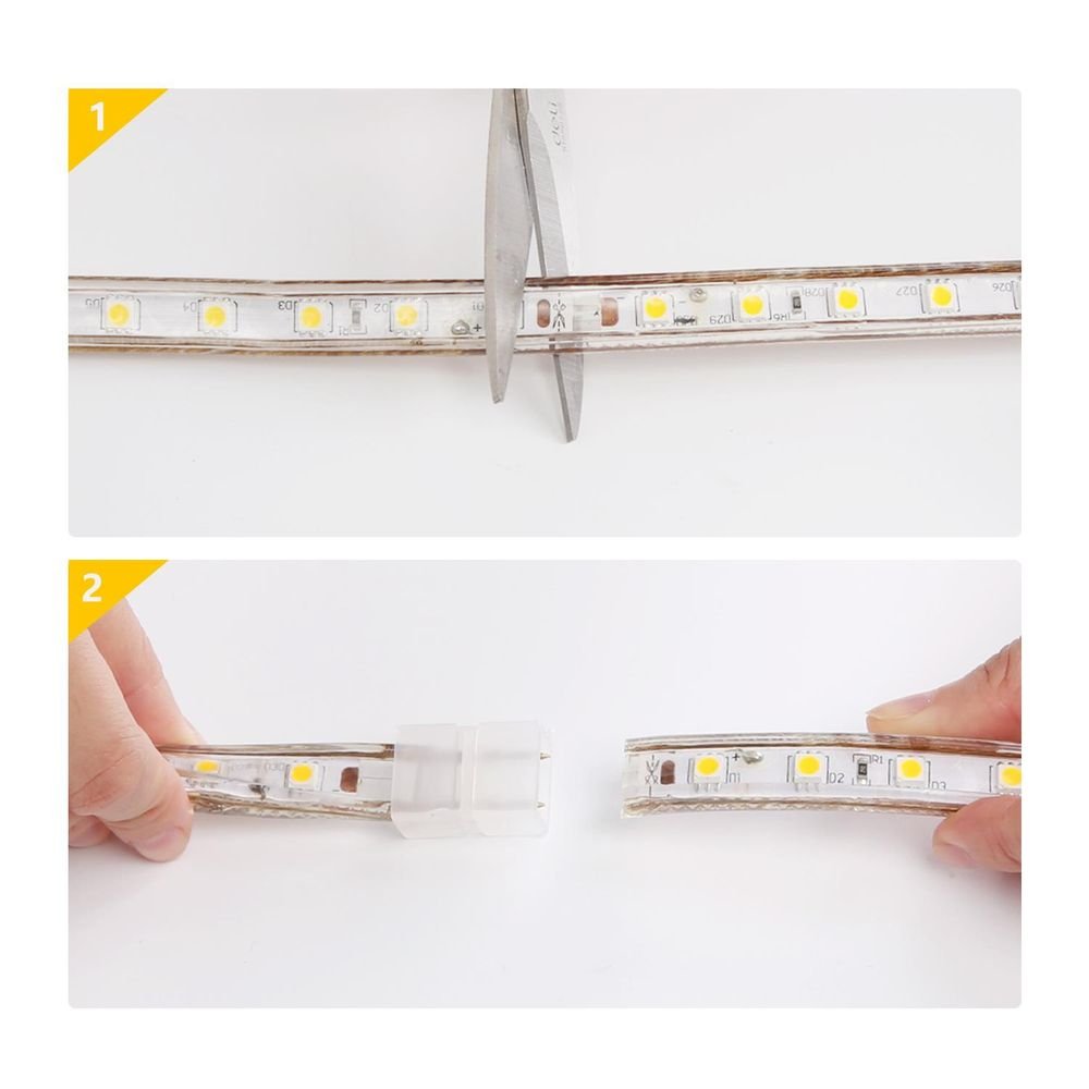 LED-Leuchtstreifen 5050-60, 50 m, 3000 K, IP65.