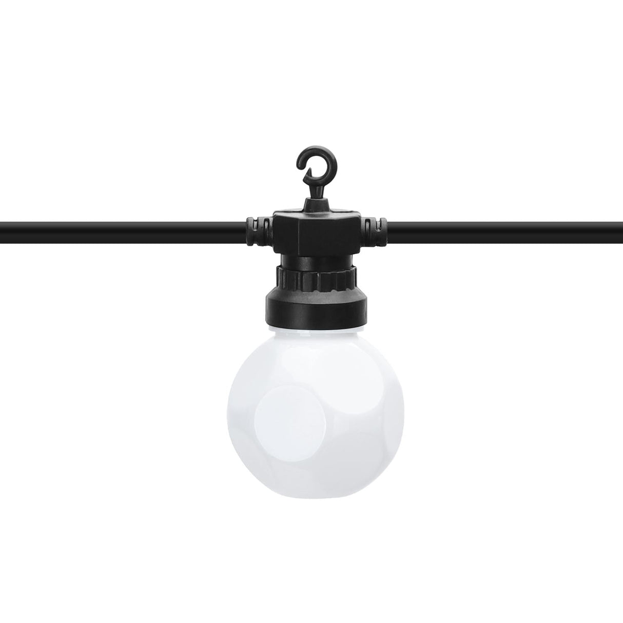 LED-Lichterkette, 10er, weiße Bulbs, warmweiß, 8 m.