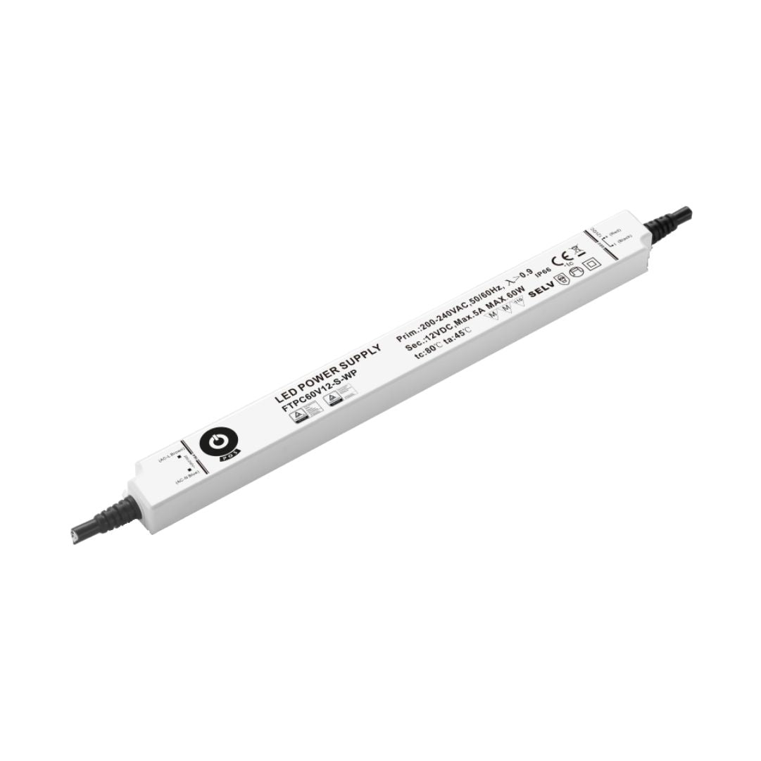 LED-Netzteil, 60 W, 12 V DC, 5 A.