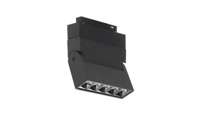 LED-Schienenleuchte, 5 Spots, magnetisch, 10 W, 24°, 800 lm, 4000 K, schwarz, schwenkbar.