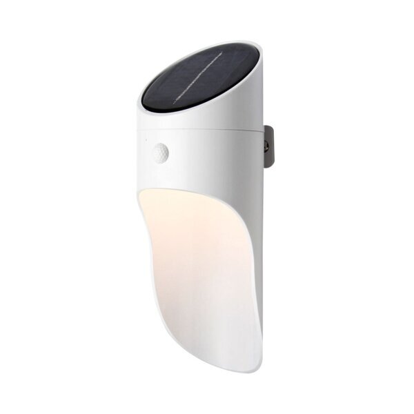 LED Solar Wandleuchte, 1 W, IP44, 60 lm, 4500 K, weiß.