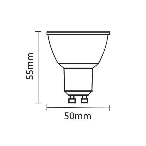 LED-Spot, GU10, 4W, 220VAC, 50°, COB, 4500K, dimmbar.