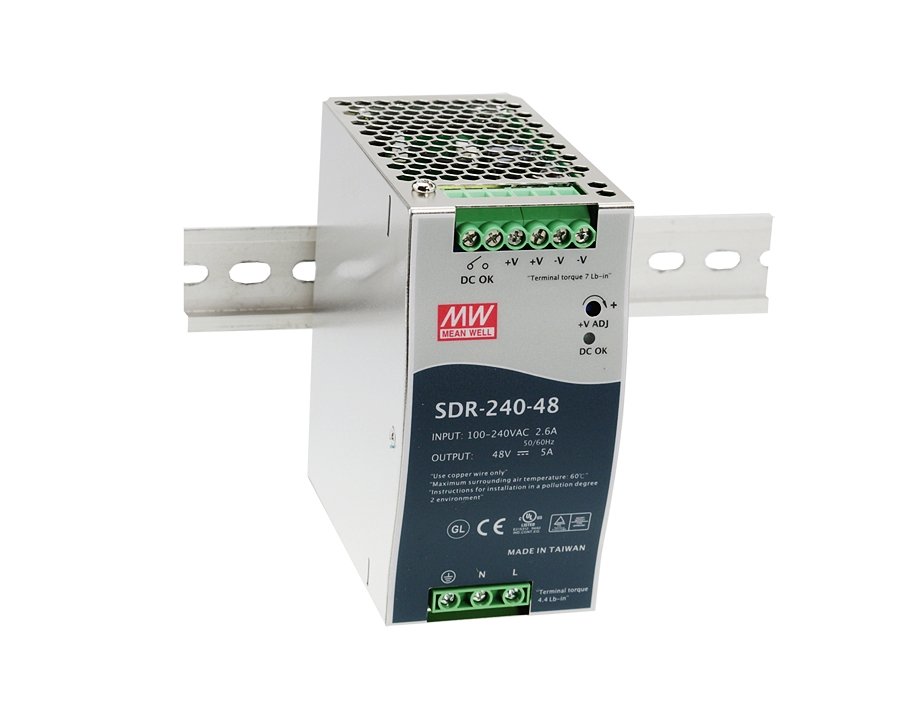 Meanwell Hutschienennetzteil, 240 W, 24 V.