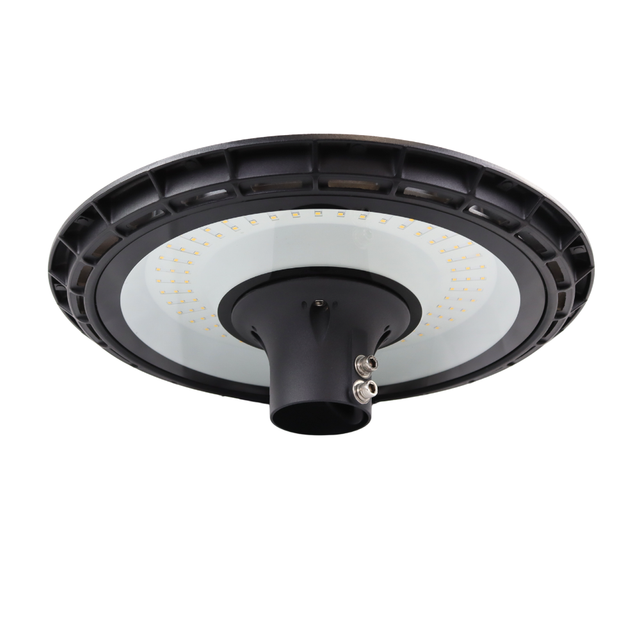 LED Straßenleuchte, rund, 60 W, 6000 lm, 3000 K (warmweiß), IP65, Parkanlage.