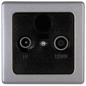VISION, Antennensteckdose TV/RF, UP, stahlgrau.