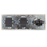 Schutzkontakt-Steckdose mit 2 x Aus- Wechselschalter, 16 A, 250 V, weiß.
