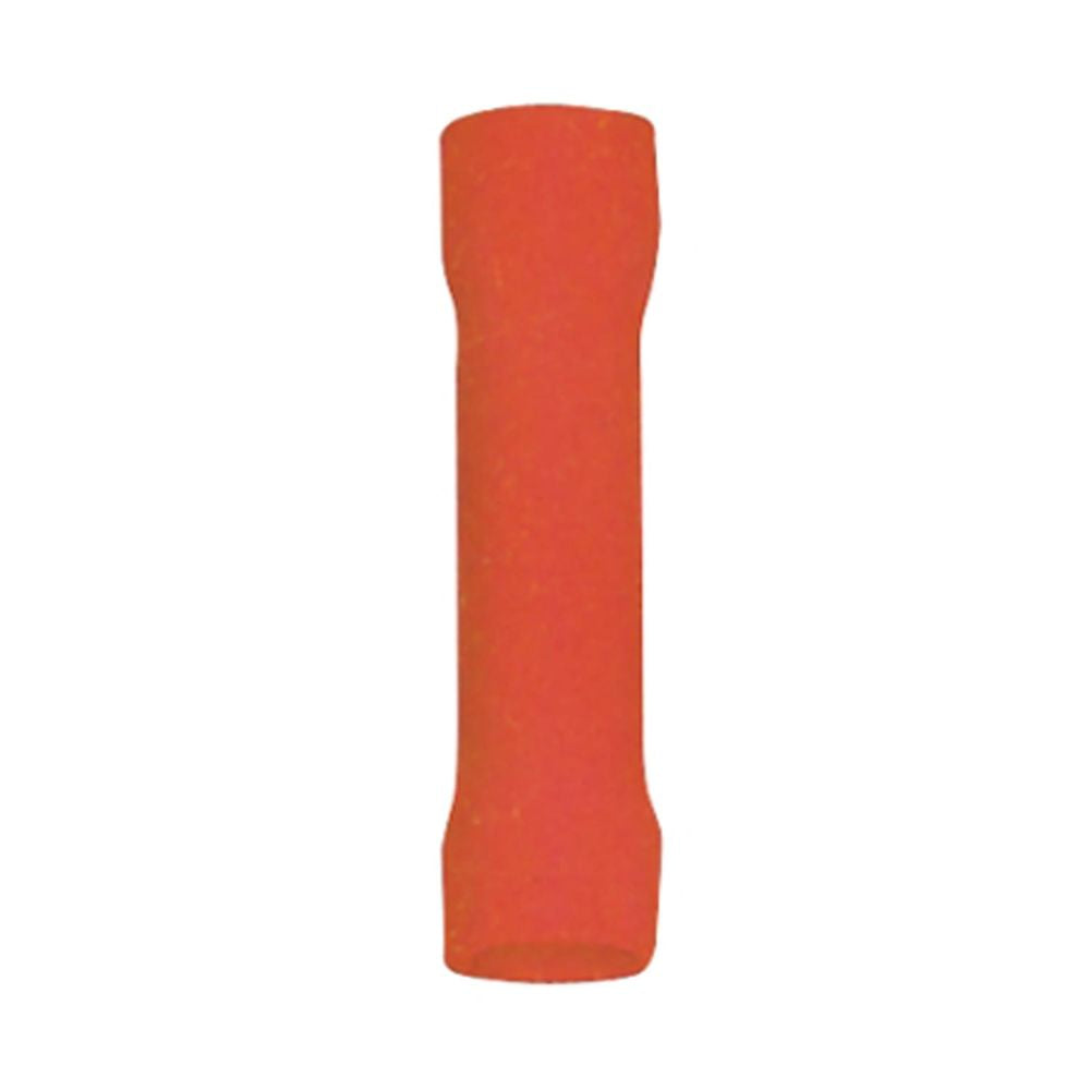 Stoß-/Schrumpfverbinder, isoliert, 20 Stk., 1,25 mm², 26 x 1,7 x 1,7 mm, rot.