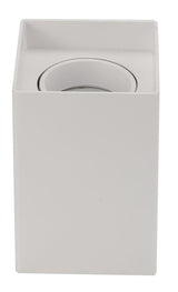 4er Set Aufbauspot für GU10- /MR16-Leuchtmittel, eckig, 45° schwenkbar, weiß.
