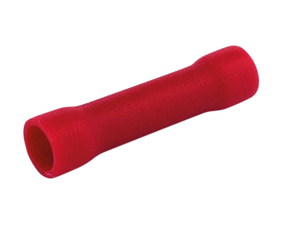 Stoßverbinder für 0,5-1,5 mm rot 50 Stück in Plastikbox.