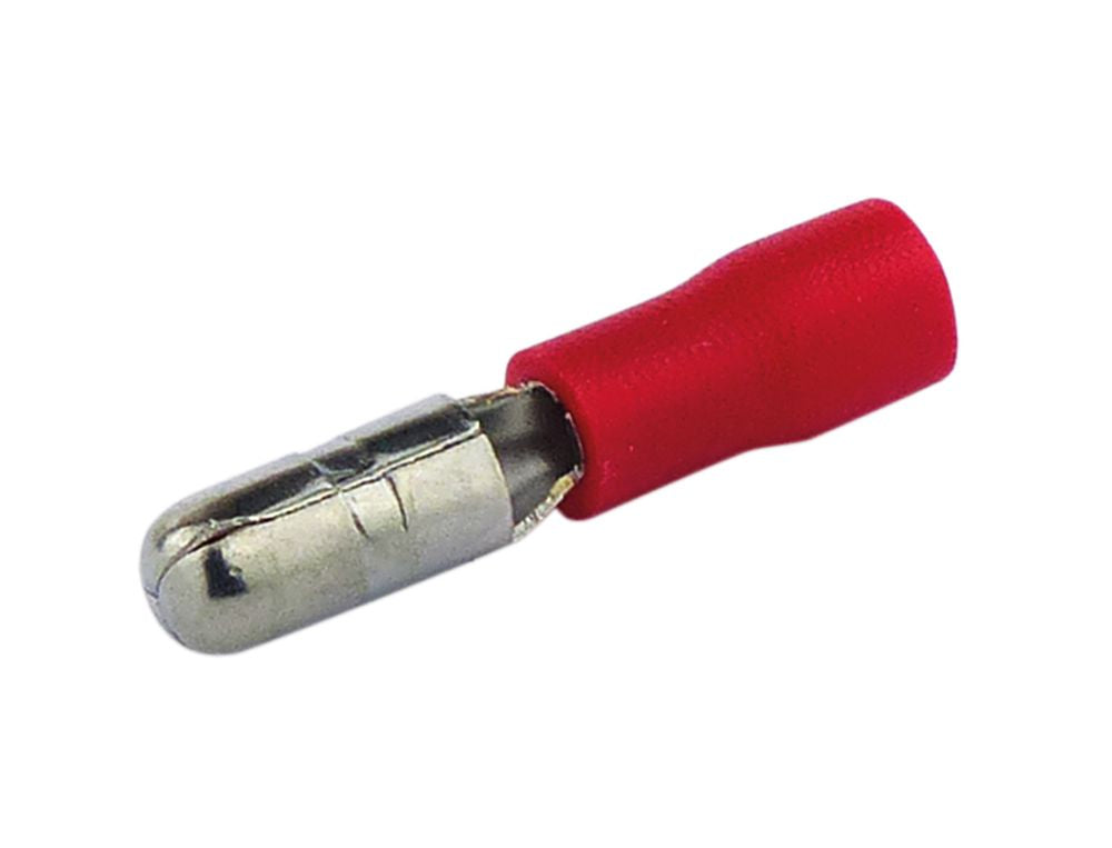Rundstecker 0.5-1.5 mm 50 Stück rot in Plastikbox.