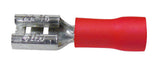 Flachsteckhülsen 0.8 x 4.75 50 Stück Rot in Plastikbox.