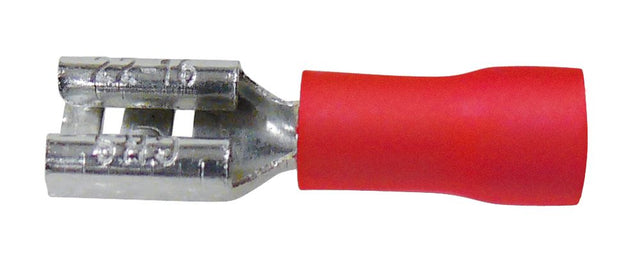 Flachsteckhülsen 0.8 x 4.75 50 Stück Rot in Plastikbox.
