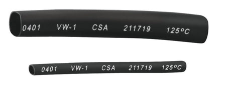 Schrumpfschlauch 2:1, 10 mm, Länge 1 m, schwarz.