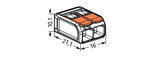 WAGO 221-612, 2-Leiter-Klemme, Leiteranschluss von 0,5 bis 6 mm², 32A, 400V.