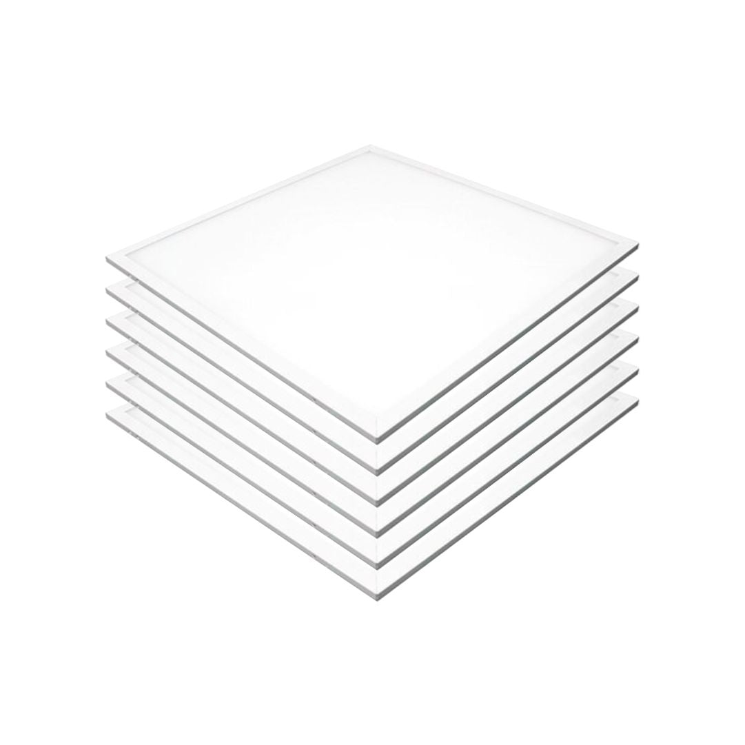 6er Pack LED-Panel, 62x62 cm, 36 W, 6000 K (kaltweiß), 3600 lm.