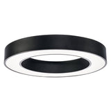 LED-Deckenleuchte, 36 W, 2700 lm, rund, schwarz, 2700 K.
