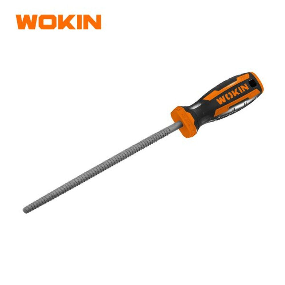 Werkstattfeile, Metall, 8", rund.