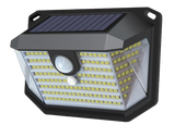 Solar-Wandleuchte mit PIR-Lichtsensor, 7 Stunden Leuchtdauer, mit 3 Lichtmodi, IP44-geschützt und in kaltweiß.