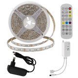 LED-Leuchtstreifen Set, RGB, 12 V, 60 LEDs, Netzteil + APP Steuerung + Bluetooth Music, 5 m, IP54.