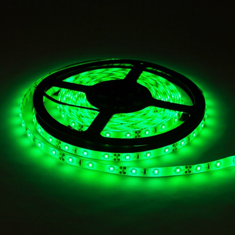 LED-Streifen, 24W, 12V, 60 LEDs/m, IP54, 5m, grün