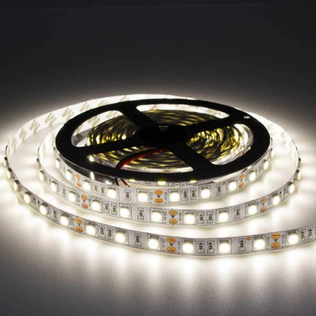 LED-Streifen, 72W, 12V, neutralweiß, 60 LEDs/m, 5m, 10mm.