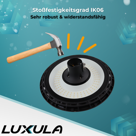 LED Straßenleuchte, rund, 60 W, 6000 lm, 3000 K (warmweiß), IP65, Parkanlage.