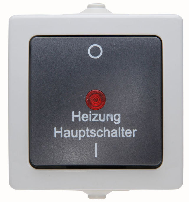 NAUTIC, Heizungsnotschalter, AP, grau.