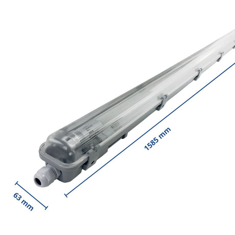 LED-Wannenleuchte, 22 W, 2000 lm, 6000 K, 158,5 cm, IP65, 1 flammig.