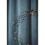 LED-Dekokranz "Curly", ca. 30 cm Ø, schwarz.