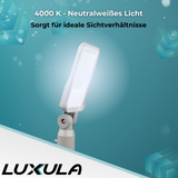 LED Straßenleuchte, grau, 100 W, 12000 lm, 4000 K (neutralweiß), IP65, Wand- und Mastmontage.