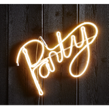 LED Neon Leuchtschriftzug "Party" für den Innen- und Außenbereich