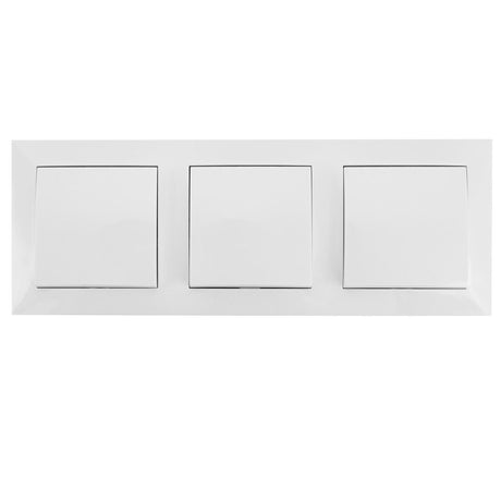 Aus- Wechselschalterkombination 3 x Schalter, 10 A, 250 V, weiß.