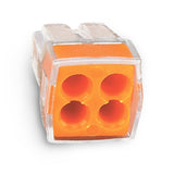 Verbindungsklemmen CMK-104, 4-polig, 2 Stk., transparent-orange.
