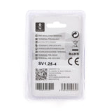 Gabel-Kabelschuhe, isoliert, 20 Stk., 1,25 - 4 mm², 21,7 x 6,4 x 4,3 mm, gelb.