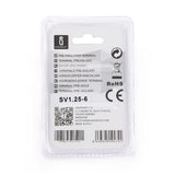 Gabel-Kabelschuhe, isoliert, 20 Stk., 1,25 - 6 mm², 21,2 x 9,5 x 4,3 mm, schwarz.
